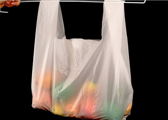 14x50cmの白い生物分解性の野菜フルーツのTシャツの使い捨て可能なポリ袋