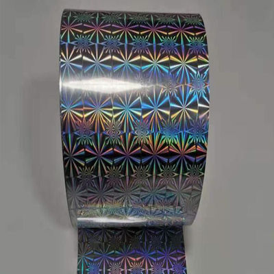 包装のためのロールのきらめきの虹そして星によって金属で処理されるレーザー光線写真フィルム