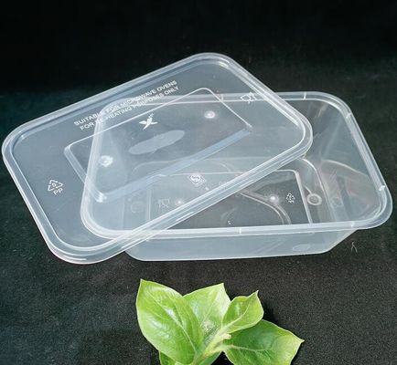 黒い1000ml Microwavable使い捨て可能なPPのプラスチック食品容器