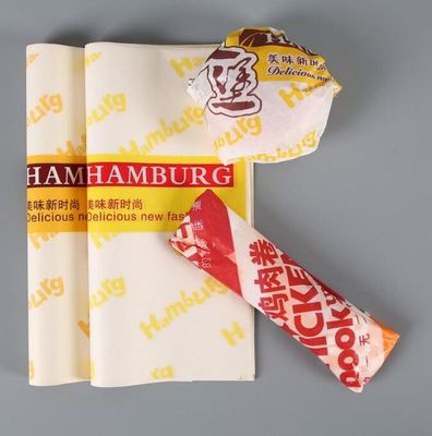 38g/45g OilProofの焼けるハンバーガーのパラフィン紙の台湾の米球の包装紙