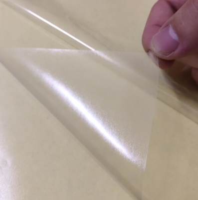 高温耐性 双面オイルアデシブ 黄色の底紙 透明なPVC 双面アデシブフィルム