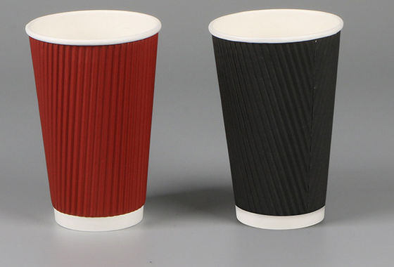14oz使い捨て可能な紙コップ、ミルクの茶コーヒー使い捨て可能で熱い飲み物のコップ