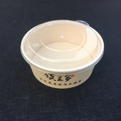 Disposable Degradable 37ozクラフトSalad Bowl With Lidの食品容器